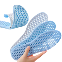 Semelles intérieures de sport en PU hautement élastiques, respirantes et confortables, avec absorption des chocs, en EVA bleu pour chaussures