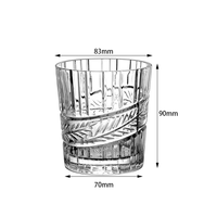 Juego de Vasos de Whisky Modernos con Relieve, Sublimados, Reutilizables, Libres de Plomo, Duraderos, de Doble Pared, Apilables, Estilo Old Fashioned, 4/6 Unidades