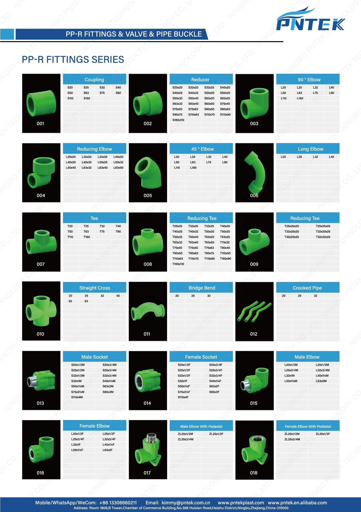 Conexões PPR Pntek: Acessórios de encanamento para água quente/fria, image size:1400x1981