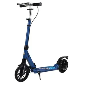 blue New moped children's lightweight folding mini outdoor aluminum alloy sliding scooter electric scooter