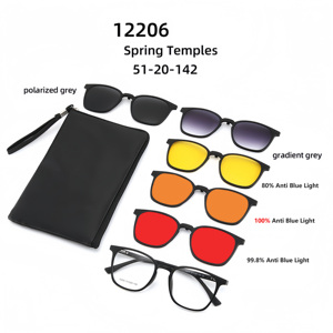 Occhiali Anti <span class=keywords><strong>Luce</strong></span> <span class=keywords><strong>Blu</strong></span> con Clip Magnetica Sunray Fashion, <span class=keywords><strong>Lenti</strong></span> Protettive per Lettura, Occhiali Blocca <span class=keywords><strong>Luce</strong></span> <span class=keywords><strong>Blu</strong></span> per Uomini e Donne - Product Image 2