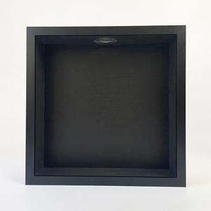 8x8 pouces carré noir fente supérieure 5cm vin liège support boîte bière casquettes billets talons ombre boîte <span class=keywords><strong>cadre</strong></span> - Product Image 2