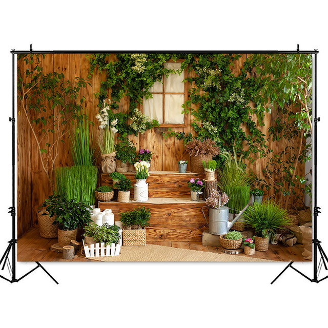 Children's Easter Egg Festival Spring Flower Backdrop Garden Wood Scenery Photo Background for Kids Portraits for Kids