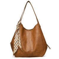 Sac fourre-tout vintage 2026 pour femme, grande capacité, en cuir PU souple, sac à bandoulière avec fermeture éclair, idéal pour l'export.