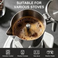 Cafetière Moka portable Tenrey, cafetière Moka multi-capacités, machine à expresso, mini cafetière Moka italienne en acier inoxydable