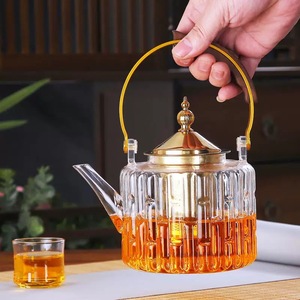 Оптовый Традиционный китайский роскошный стеклянный чайник с ручкой - Product Image 2