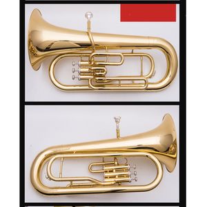 Usine OEM professionnel or laque Bb clé 3 pistons valves marchant baryton corne <span class=keywords><strong>instrument</strong></span> de musique - Product Image 5
