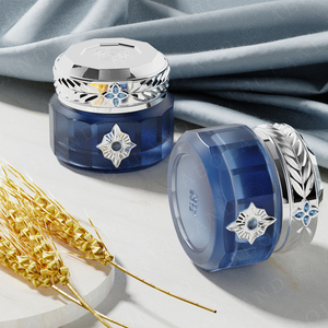 Arabic bakhoor lọ thủy tinh gia vị chai thủy tinh màu đen mỹ phẩm Kem <span class=keywords><strong>Jar</strong></span> bakhoor hương <span class=keywords><strong>Jar</strong></span> với vàng nắp nhựa - Product Image 3