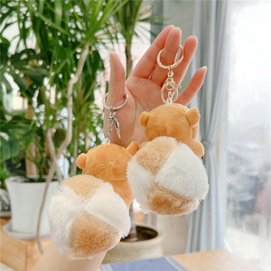 LLavero de ardilla de dibujos animados colgante mujer lindo muñeco de peluche llavero para niñas regalos creativos llaveros de coche mochila llavero colgante
