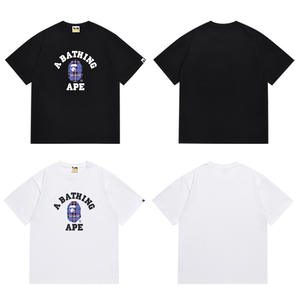 Camiseta Bape de Manga Corta Unisex con Estampado de Cabeza de Mono, Camuflaje Premium, Corte Holgado, Uso Diario, Transpirable, con Etiquetas - Product Image 4