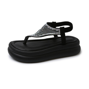 รองเท้าแตะแฟชั่นผู้หญิงปี 2026 ประดับเลื่อมครึ่งวง ดึงดูดสายตา รองเท้าส้นแบนสำหรับสุภาพสตรี - Product Image 5