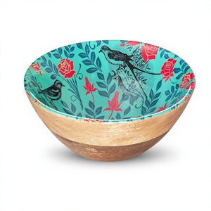 Tazón para Servir Ensaladas Hecho a Mano, Ecológico y Moderno, de Madera de Acacia y Mango, para Bodas, Marca Star World, a Precio de Exportación - Product Image 1