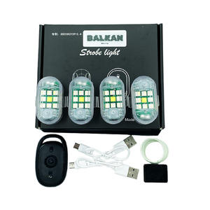 Balise <span class=keywords><strong>LED</strong></span> RGB <span class=keywords><strong>sans</strong></span> <span class=keywords><strong>fil</strong></span> à télécommande, lumière clignotante 7 couleurs avec chargement USB, modèle M3 - Product Image 1