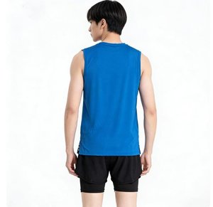 Nouvelle Collection Été – Débardeur de Sport Homme Col Rond, Couleur Unie, en Maille Respirante, Idéal Fitness, <span class=keywords><strong>Musculation</strong></span> et Course à Pied - Product Image 3