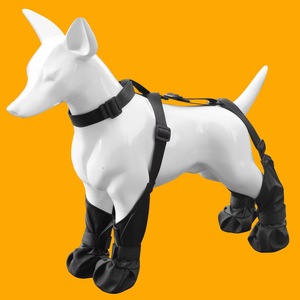 Botines de lluvia antideslizantes para perros para invierno, senderismo en la nieve al aire libre, zapatos de calcetín con suela de goma ajustable a prueba de suciedad para perros pequeños y medianos - Product Image 6