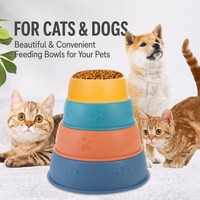 Bol pour animaux de compagnie NOVIPET avec logo personnalisé, couleur au choix, 100% qualité alimentaire, bol rond sans BPA, portable, passe au lave-vaisselle, compatible réfrigérateur, pour chien, chat et autres animaux domestiques.