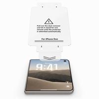Protection d'écran avec kit d'installation pour iPhone Duo, ensemble de protection d'écran extérieur en verre trempé et intérieur en TPU, vente en gros