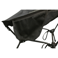 Chaise d'extérieur à dossier haut et quatre pieds en fer Oxford – Chaise pliante stable anti-affaissement pour la plage, le camping et les pique-niques