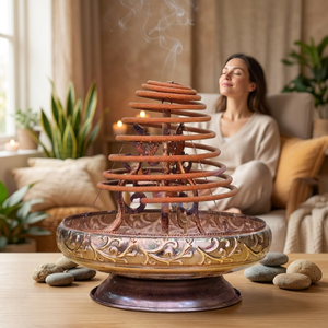 Darshan Meditation Sandalwood Coil Incense with Long-Lasting Fragrance for <b>Home</b> Use - Product Image 1