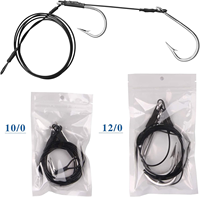 Double crochet revêtu Cable Leader Gréement Pêche en eau salée Double Drop Rig Drop Rig Big Game Fishing Tackle for Toothy Fish