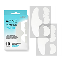 Patch hydrocolloïde pour l'acné, 3 grands patchs pour boutons pour les éruptions cutanées sur le nez, le menton, le front - Vegan-Friendly