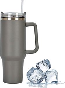 40oz Insulated Stainless Steel Tumbler with Handle Straw, BPA Free Leak Proof Double Wall Vacuum Travel <b>Mug</b> - Product Image 3