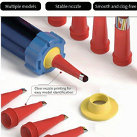 Buse de calfeutrage tout-en-un avec bouchon à vis intégré, applicateur de mastic en silicone réutilisable pour outils de calfeutrage de construction