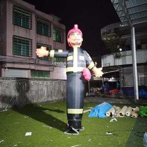 Muñeco Inflable de Bombero de 3m, Tubo Ondulante para Promoción de Seguridad, Ideal para Estaciones de Bomberos/Eventos/Campañas de Seguridad Pública - Product Image 3