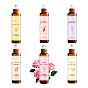 Huile essentielle pure aromathérapeutique en roll-on, mélange énergisant sucré, étiquette privée personnalisée, avec bergamote, disponible en tailles 10 ml et 15 ml - Product Image 4