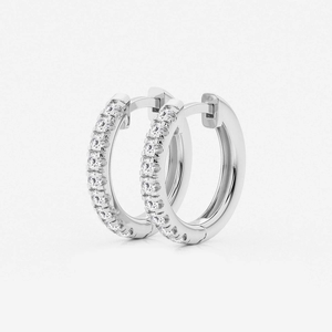 ต่างหูเพชรทรงกลม 1_2 กะรัต เพชรเลี้ยงในห้องปฏิบัติการ ประดับแบบฝรั่งเศส สำหรับผู้หญิง สวยหรู ระยิบระยับ เครื่องประดับชั้นดี ของขวัญสุดหรูแบบมินิมอล - Product Image 4