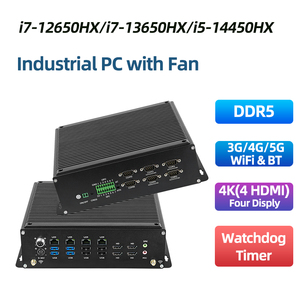 Mini PC con 4 Porte LAN e Firewall 4K, PC Industriale con CPU Intel Core I5/i7 di 12/13/14a Generazione-HX, Win10/11 e Linux per l'Industria - Product Image 1