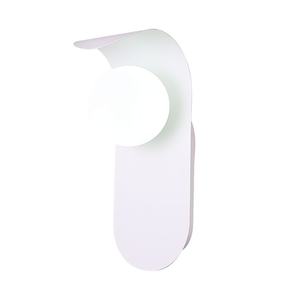 Lámpara de pared - diseño moderno, acabado blanco, compatible con bombillas G9, ideal para decoración de interiores, elegante y - Product Image 1