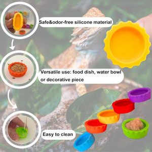 ชามอาหารและน้ำสำหรับกิ้งก่าหงอนแ<span class=keywords><strong>ด</strong></span>ง ชามอาหารสัตว์เลื้อยคลานขนา<span class=keywords><strong>ด</strong></span>เล็กแบบใช้ซ้ำไ<span class=keywords><strong>ด</strong></span>้ สำหรับแมงมุมทารันทูลา ไส้เ<span class=keywords><strong>ด</strong></span>ือน และกิ้งก่า ทำจากซิลิโคน ทำความสะอา<span class=keywords><strong>ด</strong></span>ง่าย - Product Image 3