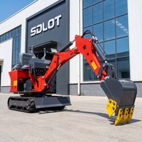 Mini-excavatrice sur chenilles SDLOT 1 tonne 2 tonnes 3 tonnes Moteur Cat CE EURO5 EPA Livraison gratuite pour la ferme