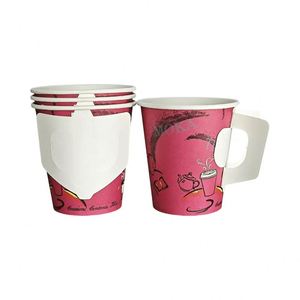 Nouveauté : Gobelets en papier personnalisés de qualité supérieure avec impression dorée en relief et poignée, jetables - Product Image 4