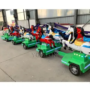 Electric Train Kids Fairground Manege Train Carousel Amusement Park Shopping Mall Electric Battery Powered Mini Trackless Train Kids Ride On