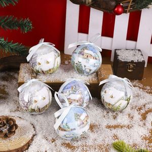 Décorations de Noël transfrontalières en stock : Boules imprimées Bonhomme de neige à suspendre pour sapin de Noël, 7 pièces par boîte - Product Image 3