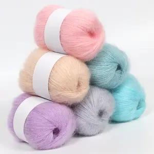 40 colors 29s/1 blended wool angora mohair yarn for knitting