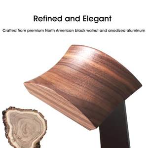 Support de casque en bois massif pour bureau, support de casque de jeu en bois avec base de rangement pour Sennheiser Airpod Max <span class=keywords><strong>Bose</strong></span> - Product Image 5