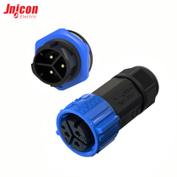 Connecteur mâle/femelle en nylon M25 3 broches 50A 300V IP67 étanche, prise d'alimentation industrielle robuste pour système d'énergie solaire