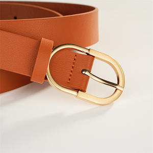 Cinturón de vestir para mujer, cinturón de hebilla de Pin personalizado Simple de alta calidad para mujer, cinturón de cuero personalizado para mujer - Product Image 5