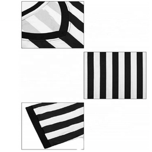 Camiseta de árbitro de rayas blancas y negras para hombre, camiseta de árbitro de fútbol oficial con cuello en V, camisetas de árbitro para fútbol, baloncesto, deporte - Product Image 4