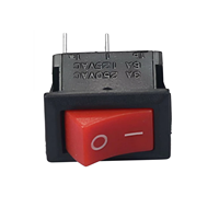 Saklar Rocker Mini 3A 250VAC 6A 125VAC Persegi 2 Pin 2 Posisi On Off SPST Bersertifikasi CE Rohs CQC Langsung dari Pabrik