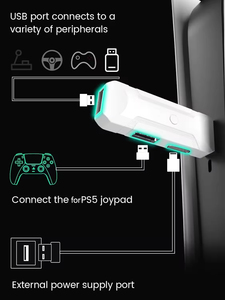 Convertidor de teclado y ratón, adaptador USB para controlador PS5, adaptador de conector Besavior U5, Plug And Play - Product Image 5