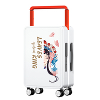 Valise de voyage d'affaires de luxe de haute qualité, élégante et durable en PC, personnalisable avec logo/image, chariot en aluminium, serrure TSA, roulettes multidirectionnelles