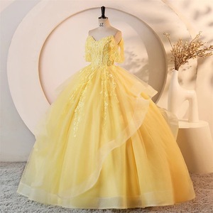 Nuevo Vestido Elegante para Actuación Individual en Conciertos Anuales de Empresa, Vestido de Noche para Anfitriona, Vestido para Examen de Canto, Vestido Pong de Hilo Colorido - Product Image 3