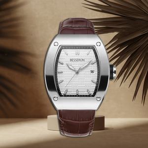 Relojes de Pulsera Triangulares para Hombre, Nuevo Diseño Dorado Vintage de Lujo, Reloj de Hombre Automático Mecánico Esqueleto, Resistente al Agua - Product Image 4