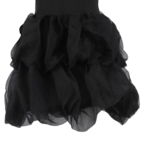 Robe nuisette personnalisable pour filles, en tulle noir à volants, tricot côtelé, style minimaliste, tendance, audacieux, mignon et décontracté, collection Printemps-Été, ODM
