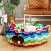 Haute qualité ménage deux en un accessoires pour animaux de compagnie pliable chat lit jouet de divertissement