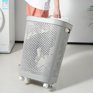 Plastic Laundry Basket Removable Washing Basket Clothes Container Household Basket <b>Bins</b> for Bathroom - Product Image 4